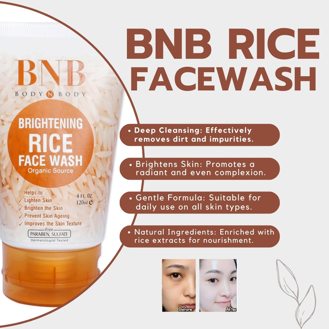 BNB Radiance Resurgence Bundle ( Rice Extract Kit + Free Vitamin E Spf 60 )