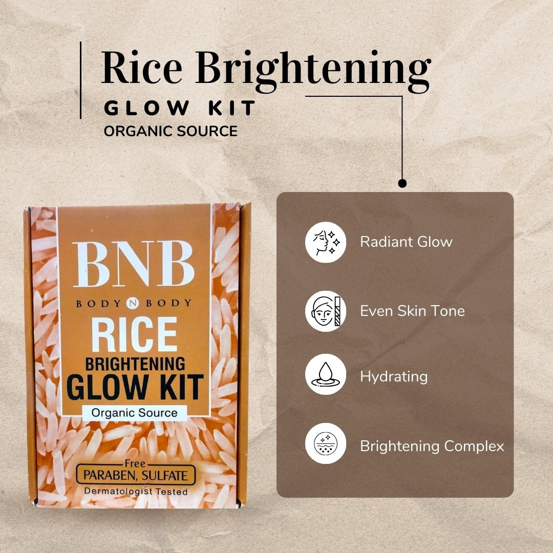 BNB Radiance Resurgence Bundle ( Rice Extract Kit + Free Vitamin E Spf 60 )